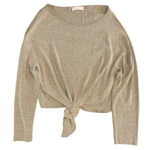 ÁERON boatneck knotted knitwear. Tan size xs
